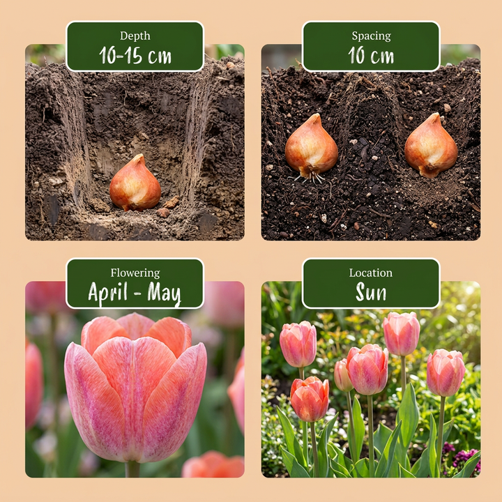 160x Tulipa Positive Vibe - Tulipe Positive Vibe - Divers - Floraison printanière - Calibre 11/12