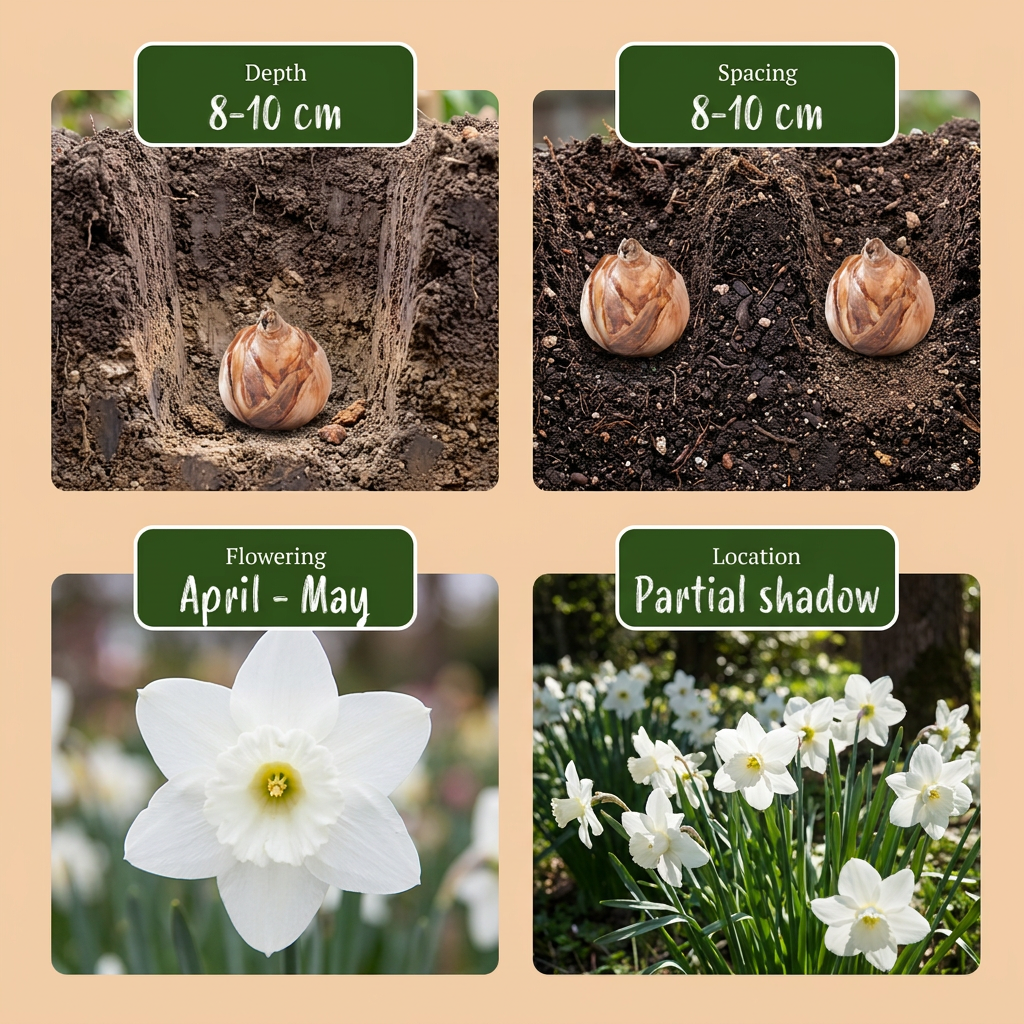 120x Narcissus Triandrus Thalia - Narcisse 'Thalia' - Blanc - Floraison printanière - Calibre 10/12