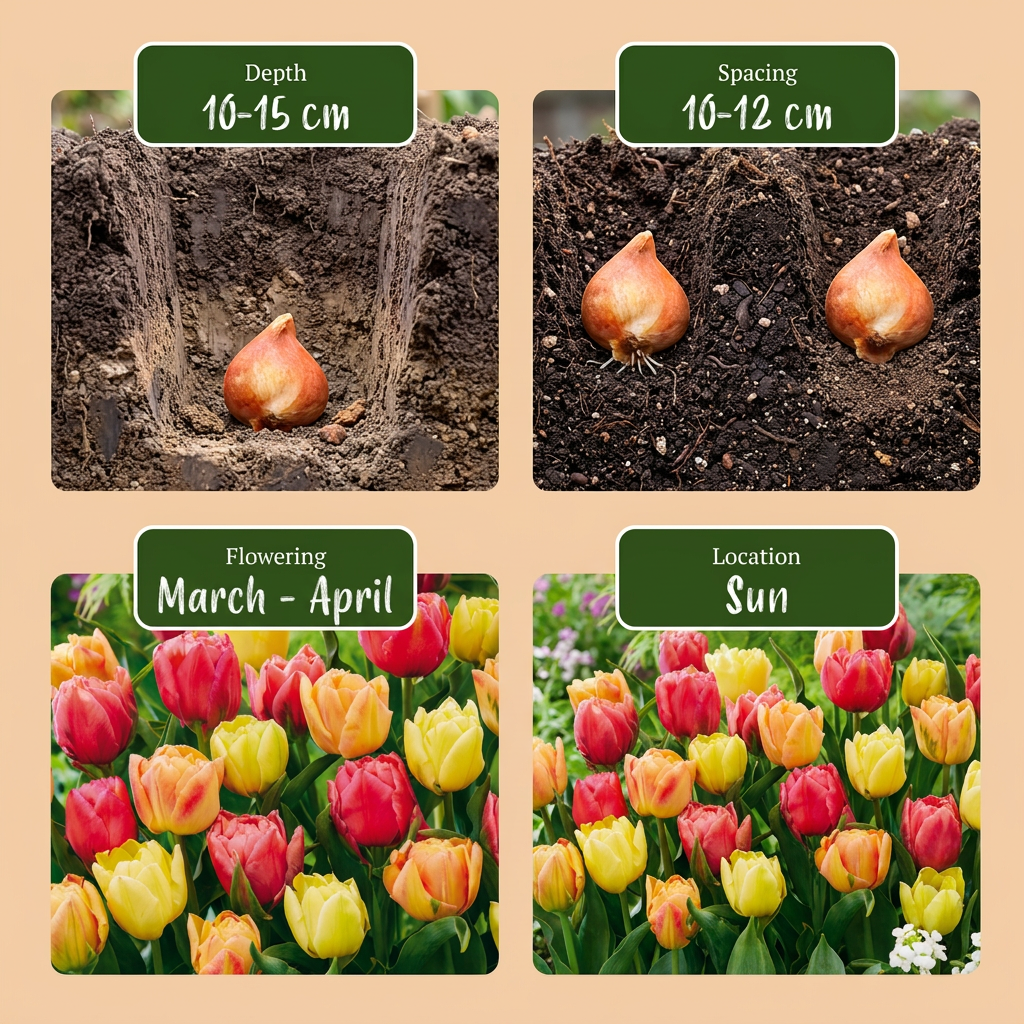 96x Tulipa Symbiosa mix - Tulipe Symbiosa mix - Divers - Floraison printanière - Calibre 11/12