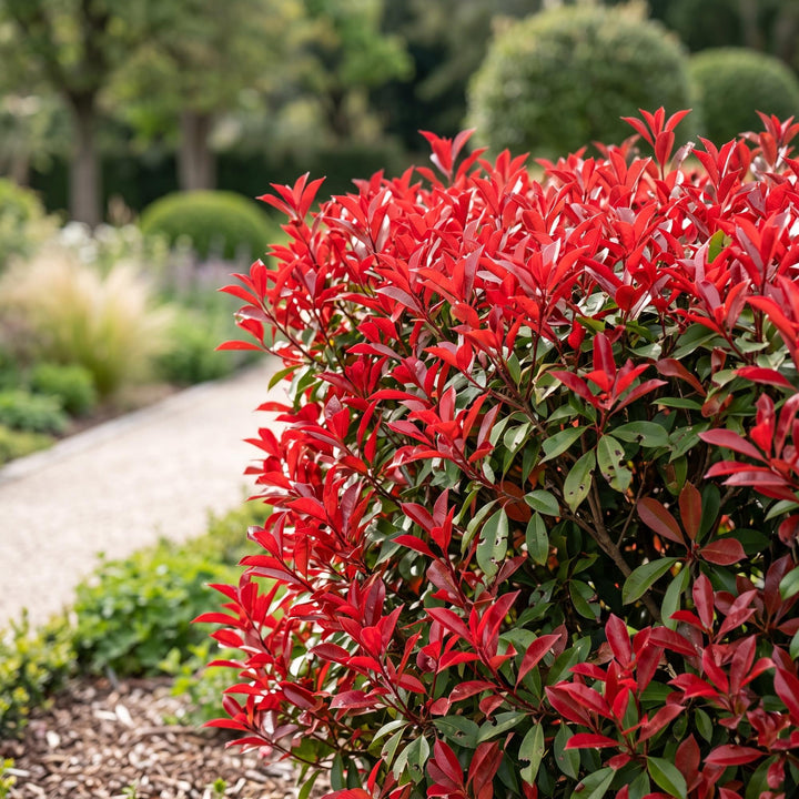 24 Photinia fraseri Little Red Robin plants in 9cm pots - view 5