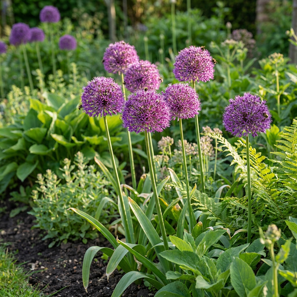 120x Allium Purple Sensation - Ail d'ornement 'Purple Sensation' - Violet - Floraison estivale - Calibre 10/12