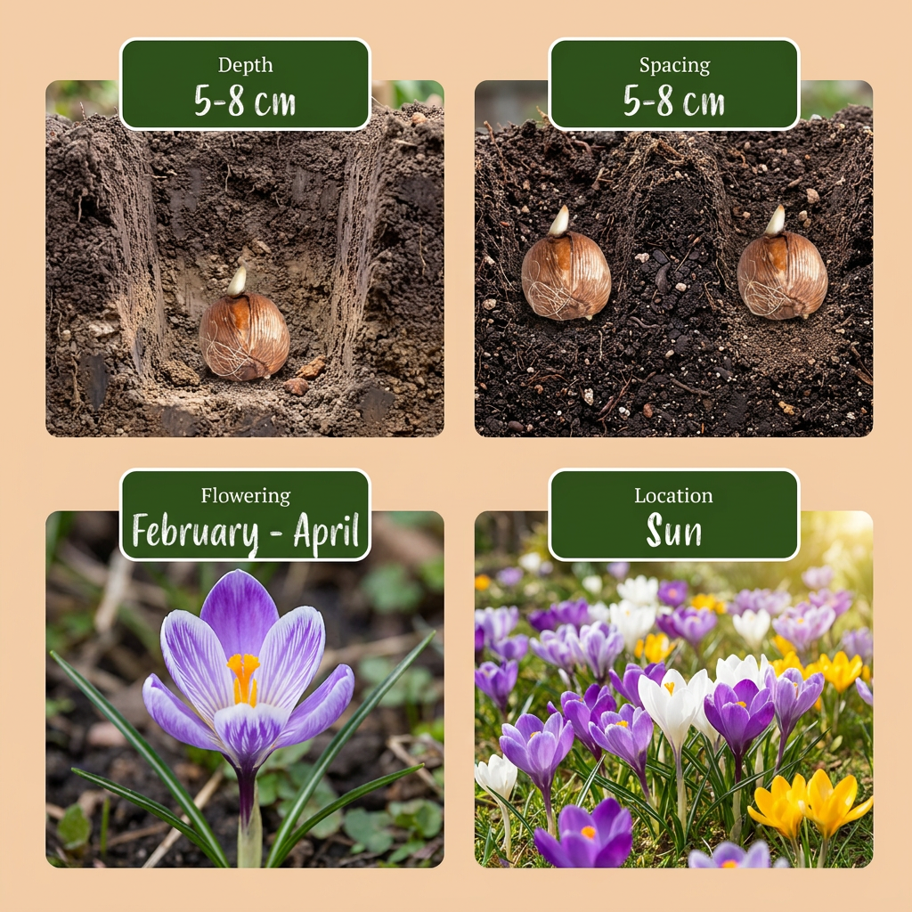 560x Crocus mix - Crocus en mélange - Divers - Bulbe naturalisant - Calibre 7/8