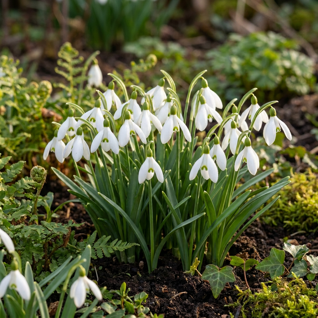 200x Galanthus Elwesii - Perce-neige géant de Turquie - Blanc - Floraison printanière - Calibre 5/6