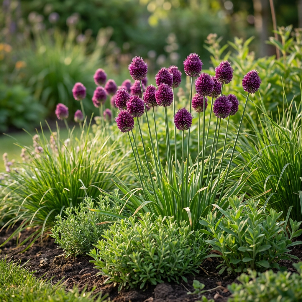 800x Allium Sphaerocephalon - Ail à tête ronde - Violet - Floraison estivale - Calibre 5/6