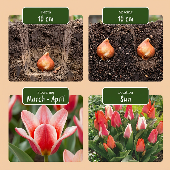 320x Tulipa Greigii mix - Tulipe de Greig en mélange - Divers - Floraison printanière - Calibre 11/14