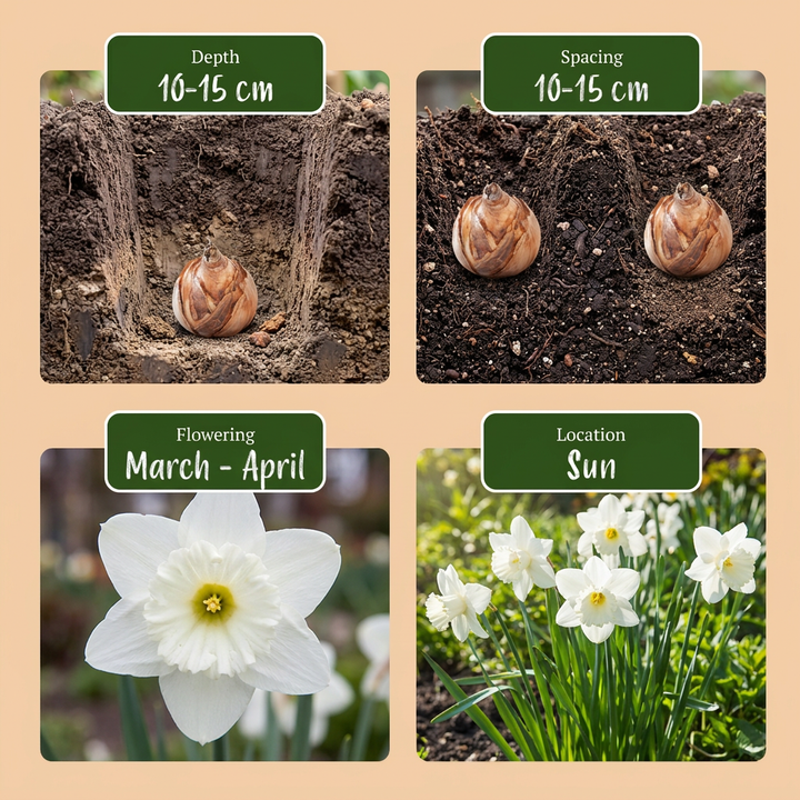 Narcissus Mount Hood daffodil bulbs, pack of 120, image 4