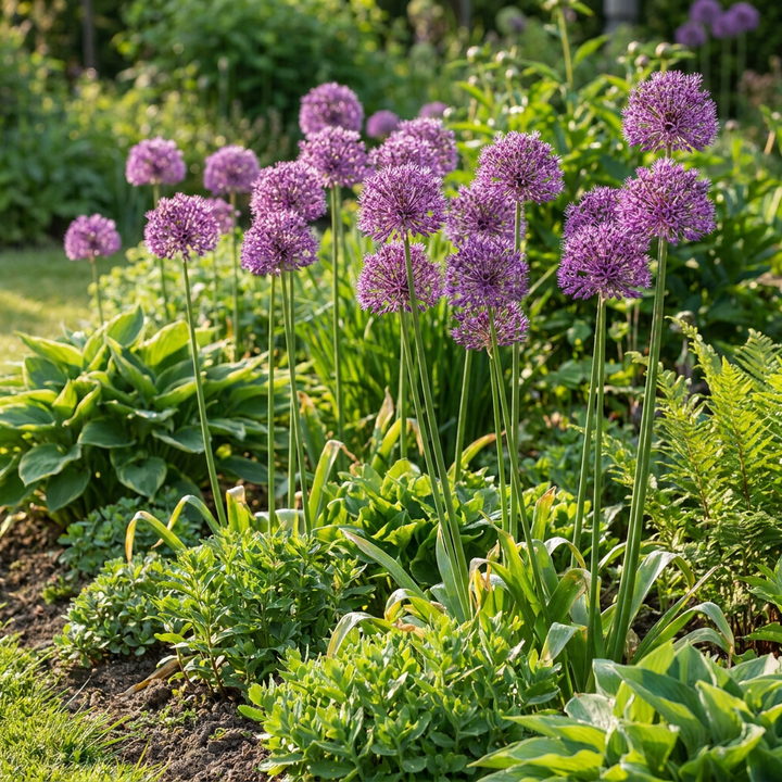 320x Allium Purple Rain - Ail ornemental 'Purple Rain' - Violet - Floraison estivale - Calibre 10/12