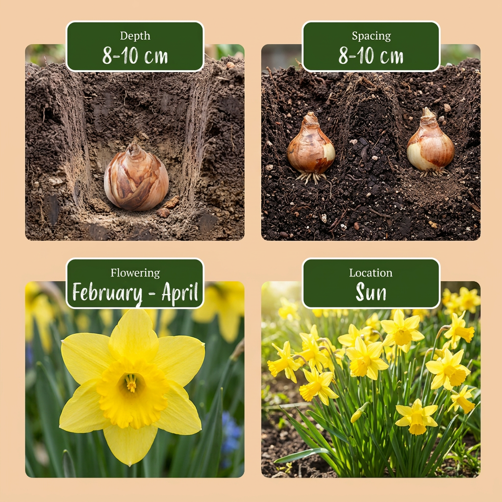 400x Narcissus Tete- A -Tete - Narcisse Tête-à-Tête - Jaune - Floraison printanière - Calibre 10/12