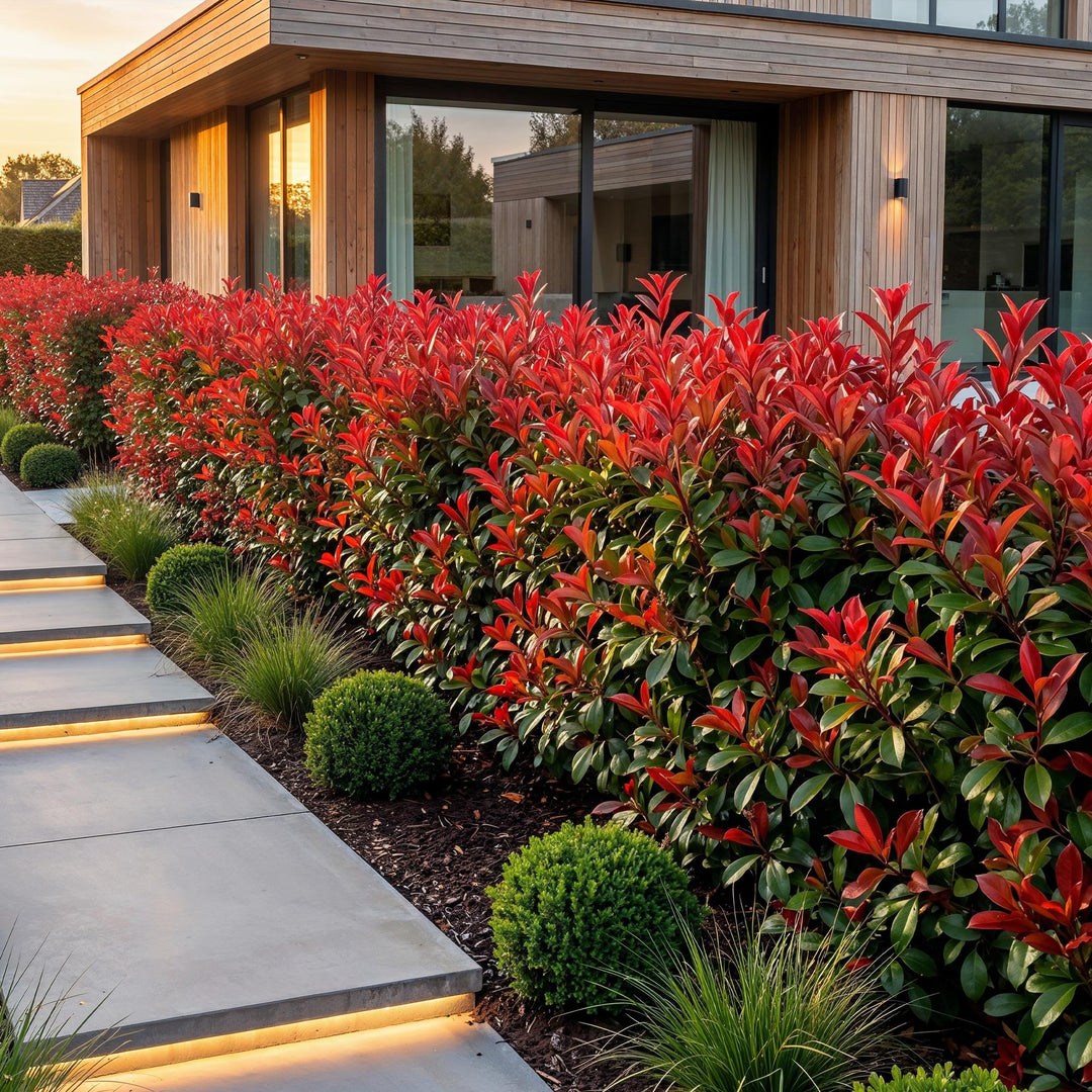 40 Photinia x fraseri 'Red Robin' hedging plants in 9cm pots, 25-35cm tall - view 6