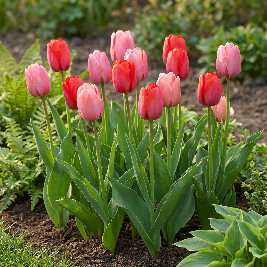 320x Tulipa Pink - Red - Tulipe rose et rouge - Rose et Rouge - Floraison printanière - Calibre 10/12