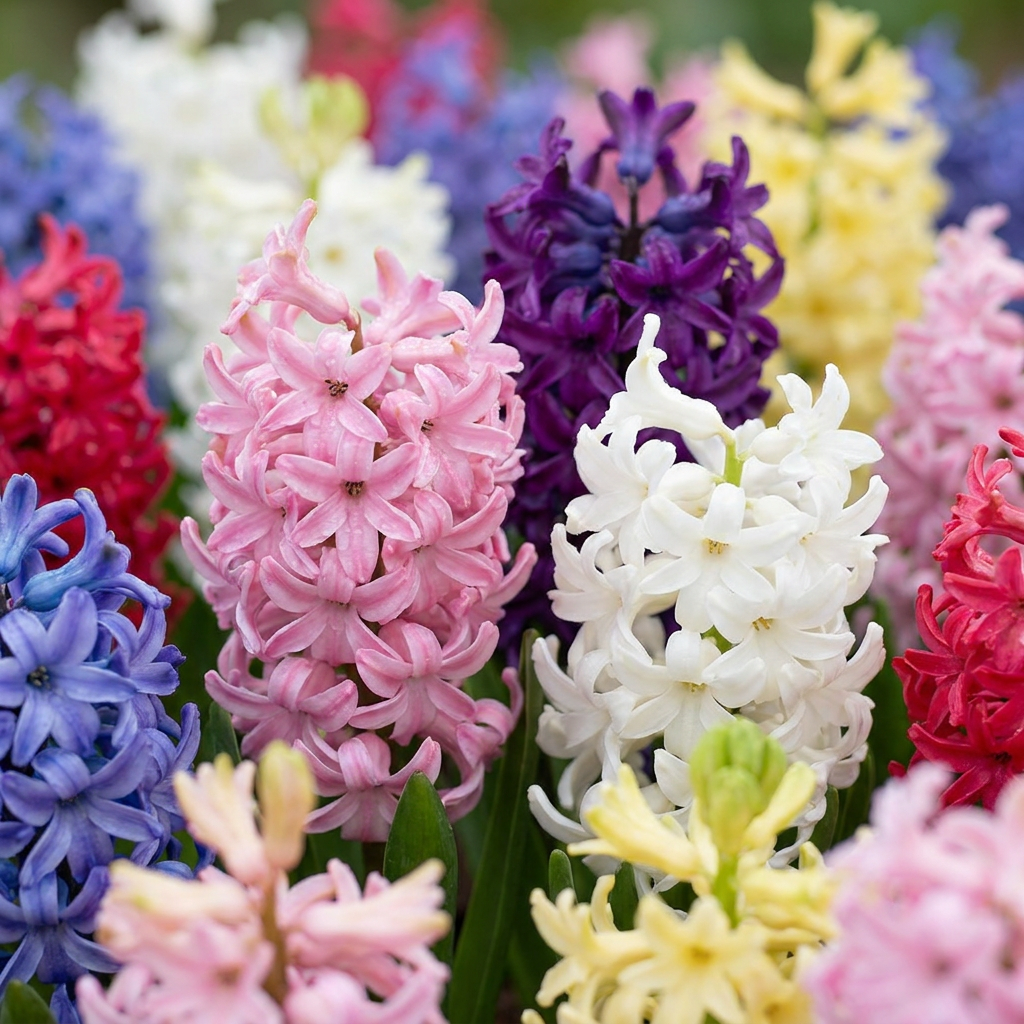 80x Hyacinthus mix - Jacinthe en mélange - Divers - Floraison printanière - Calibre 14/15