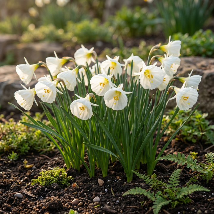 160x Narcissus White Petticoat - Narcisse à jupon blanc - Blanc - Floraison printanière - Calibre 6/8