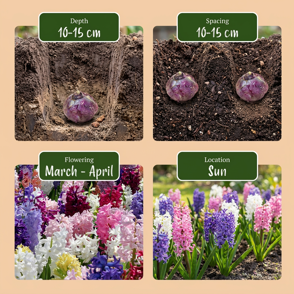 80x Hyacinthus mix - Jacinthe en mélange - Divers - Floraison printanière - Calibre 14/15