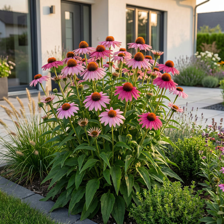 6 Echinacea purpurea 'Magnus' coneflower plants in 11cm pots - view 6
