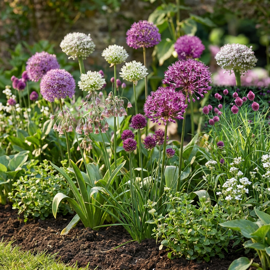 640x Bulb Garden Allium - Ail d'ornement - Divers - Floraison estivale - Calibre 10/12
