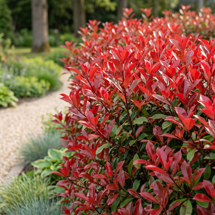 40 Photinia x fraseri 'Red Robin' hedging plants in 9cm pots, 25-35cm tall - view 5