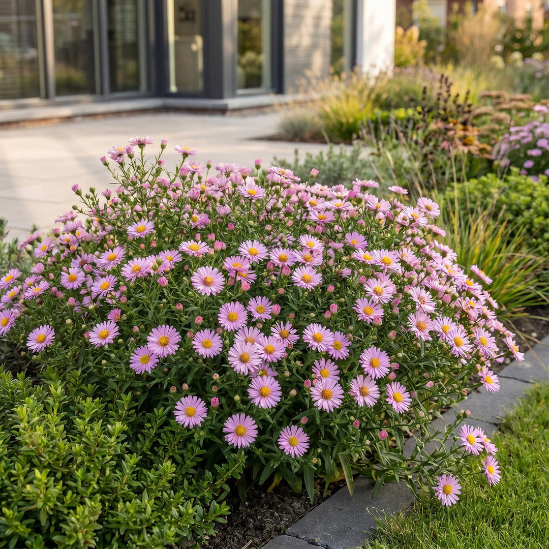 Plante vivace - Aster Wood's Pink - Spirée - Attire les abeilles et les papillons - Rose - 24 Plantes - Pot 11cm - Hauteur 15-25cm