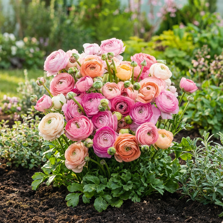 320x Ranunculus Pastel Mix - Renoncule mélange pastel - D - Floraison estivale - Calibre 5/6