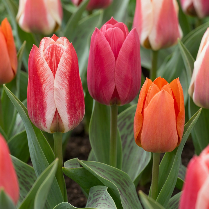 120x Tulipa Greigii mix - Tulipe de Greig en mélange - Divers - Floraison printanière - Calibre 11/12