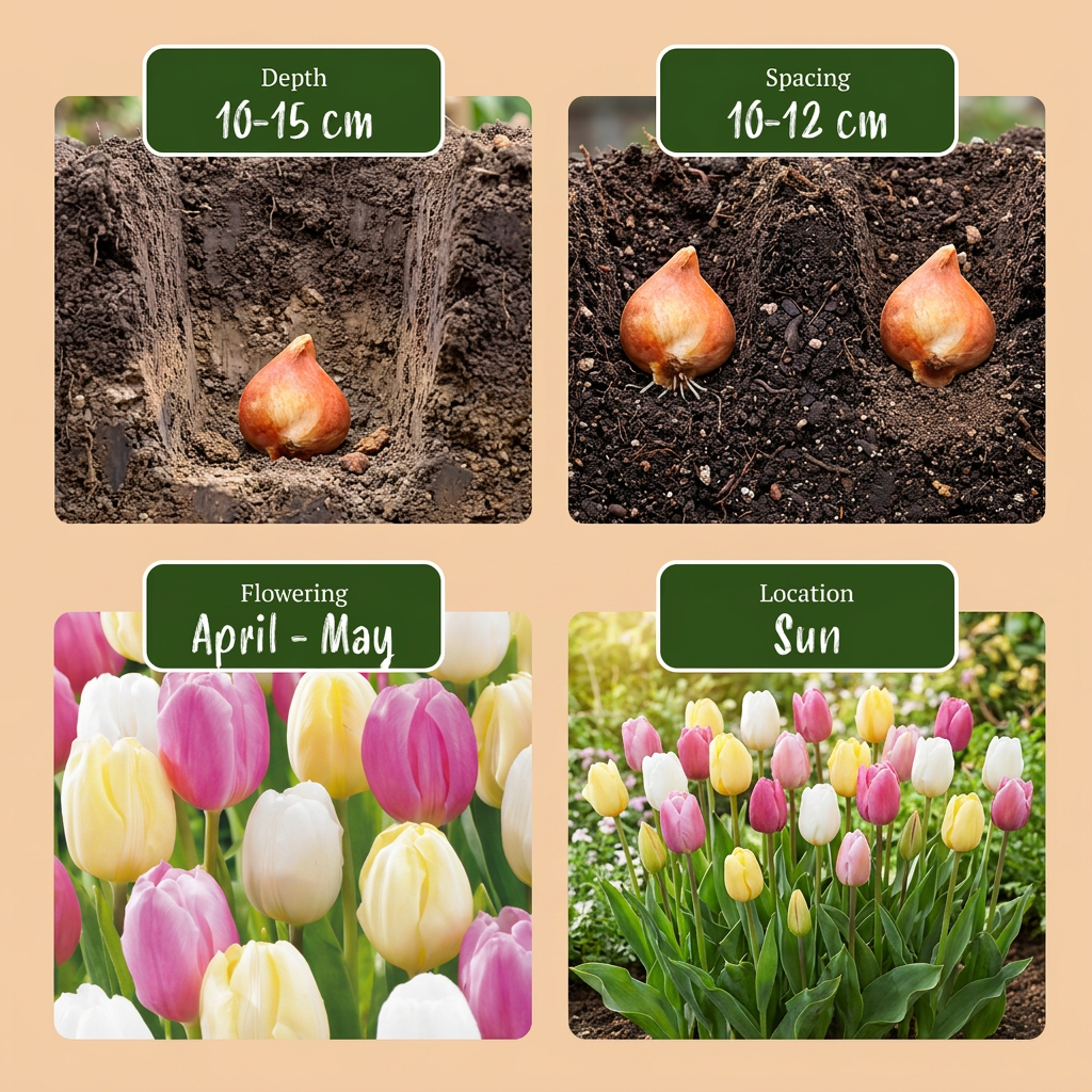 96x Tulipa Sorbet mix - Tulipe Sorbet mix - Divers - Floraison printanière - Calibre 11/12