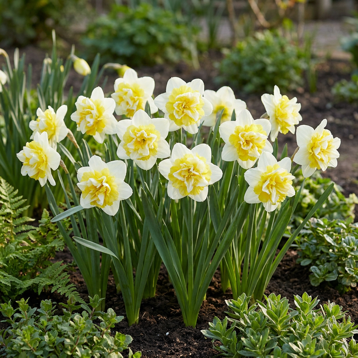 80x Narcissus Ice King - Jonquille Ice King - Blanc et Jaune - Floraison printanière - Calibre 12/14