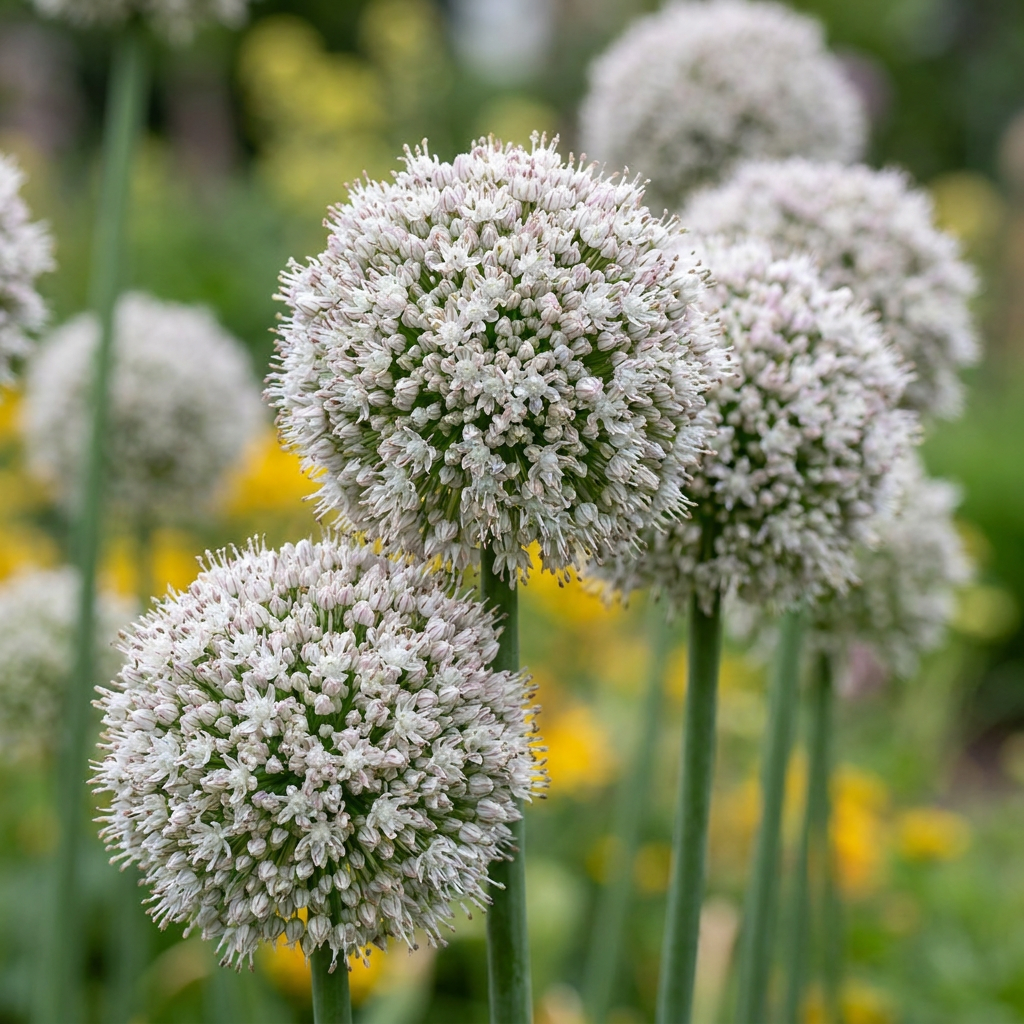 320x Allium Ping Pong - Ail ornemental Ping Pong - Blanc - Floraison estivale - Calibre 6/7