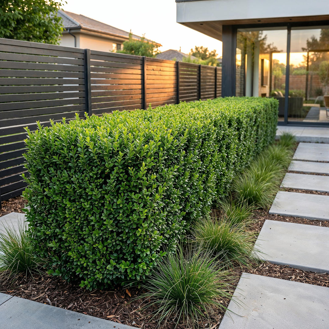 8x Buxus sempervirens boxwood hedging plants in 9cm pots - view 5