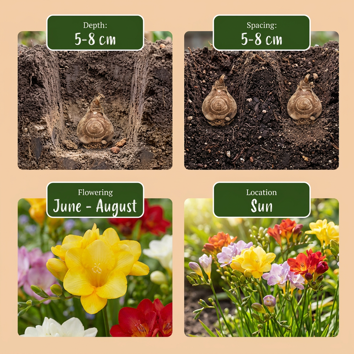 160x Freesia Double Mix - Frésia double mélange - Divers - Fleur à couper - Calibre 5/+