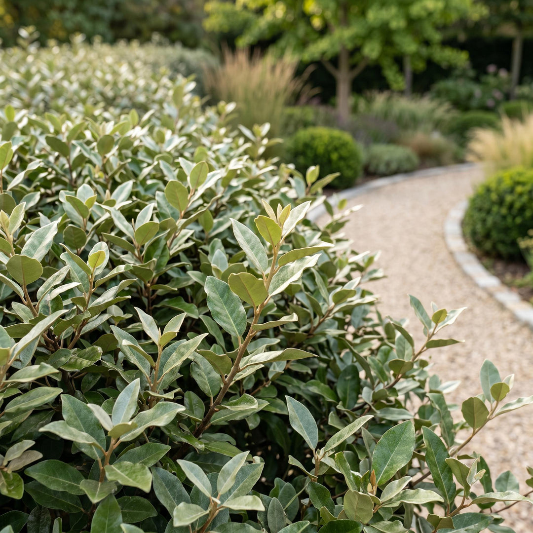24 Elaeagnus ebbingei 'Compacta' hedging plants in 9cm pots, 25-35cm tall - view 5