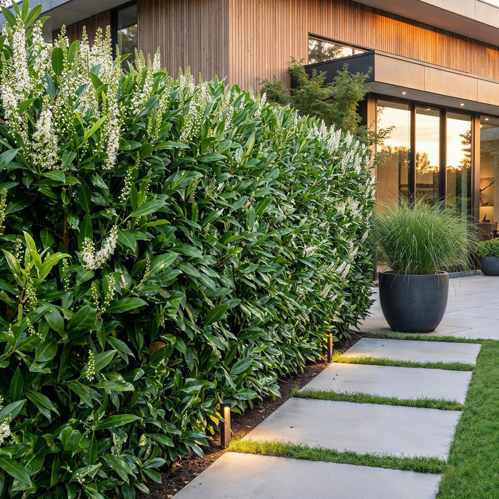 40 Prunus laurocerasus 'Caucasica' cherry laurel plants in 9cm pots, 25-35cm tall - view 6
