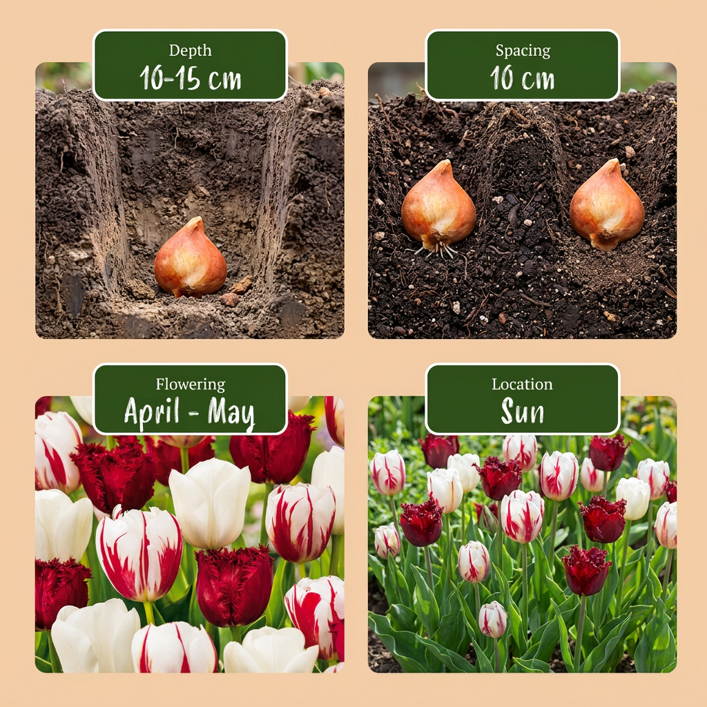 120x Tulipa Dutch Design - Tulipe Dutch Design - Rose et Blanc - Floraison printanière - Calibre 11/12