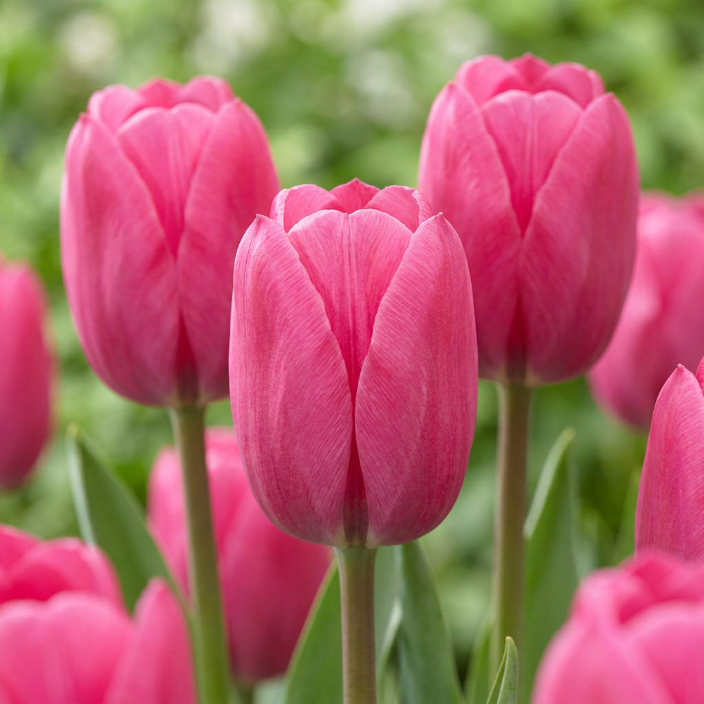 120x Tulipa Triumph Pink - Tulipe Triomphe Rose - Rose - Floraison printanière - Calibre 11/12