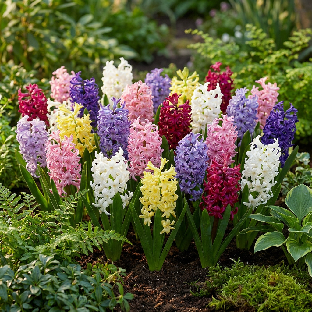 80x Hyacinthus mix - Jacinthe en mélange - Divers - Floraison printanière - Calibre 14/15