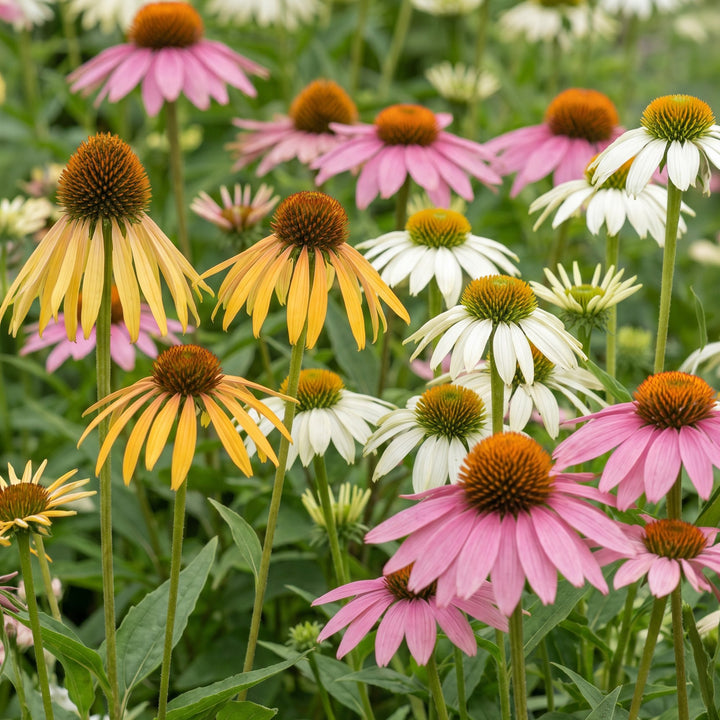 24x Echinacea Tricolour mix coneflower plants in 11cm pots - view 4