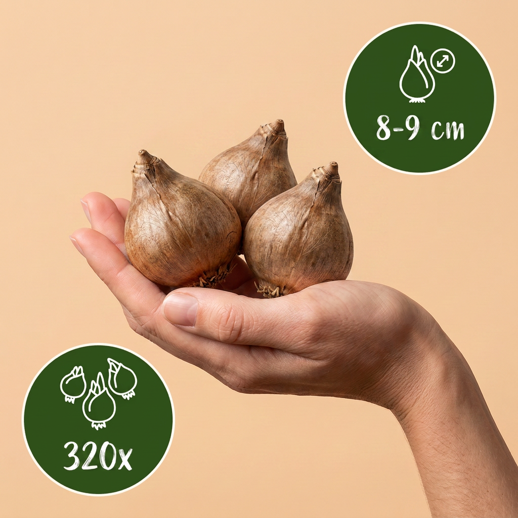 320x Leucojum Aestivum - Nivéole d'été - Blanc - Floraison printanière - Calibre 8/9