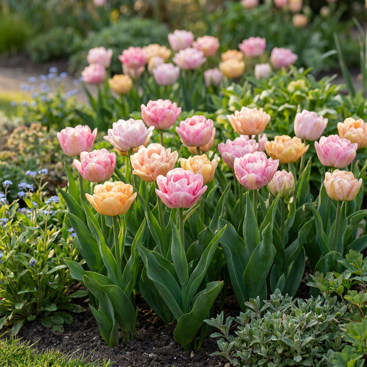 96x Tulipa Peaches & Kisses - Tulipe Pêches & Bisous - Divers - Floraison printanière - Calibre 11/12