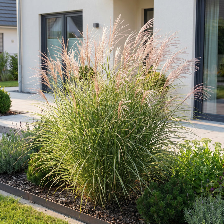Pack of 24 Miscanthus sinensis 'Morning Light' maiden grass plants in 11cm pots - view 6