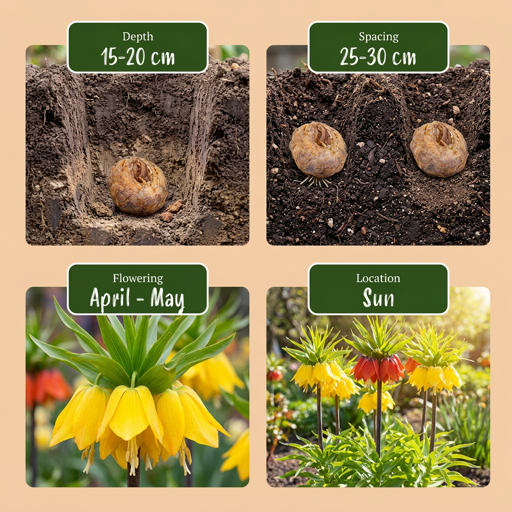 24x Fritillaria Imperialis Mix - Couronne impériale en mélange - Divers - Floraison printanière - Calibre 18/20