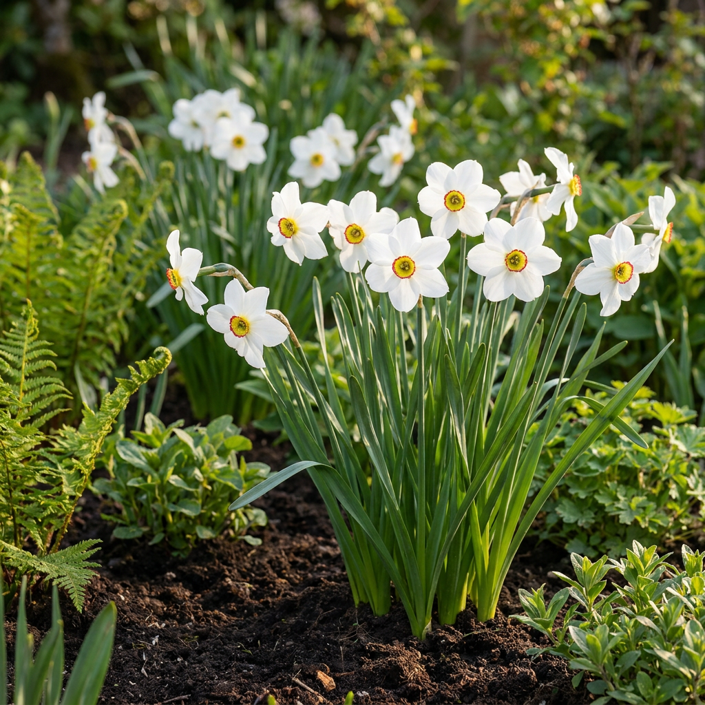 240x Narcissus Recurvus - Narcisse à pétales recourbés - Blanc - Floraison printanière - Calibre 10/12