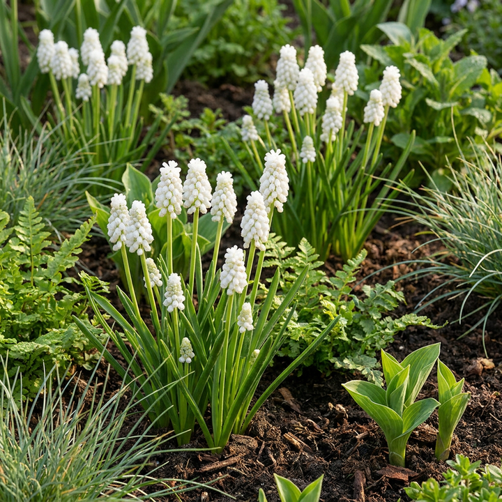 400x Muscari White Magic - Muscari blanc - Blanc - Bulbe naturalisant - Calibre 6/7