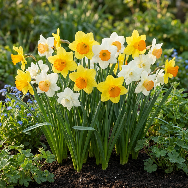 120x Narcissus large Cupped mix - Narcisse à grande couronne en mélange - Jaune et Blanc - Floraison printanière - Calibre 12/14