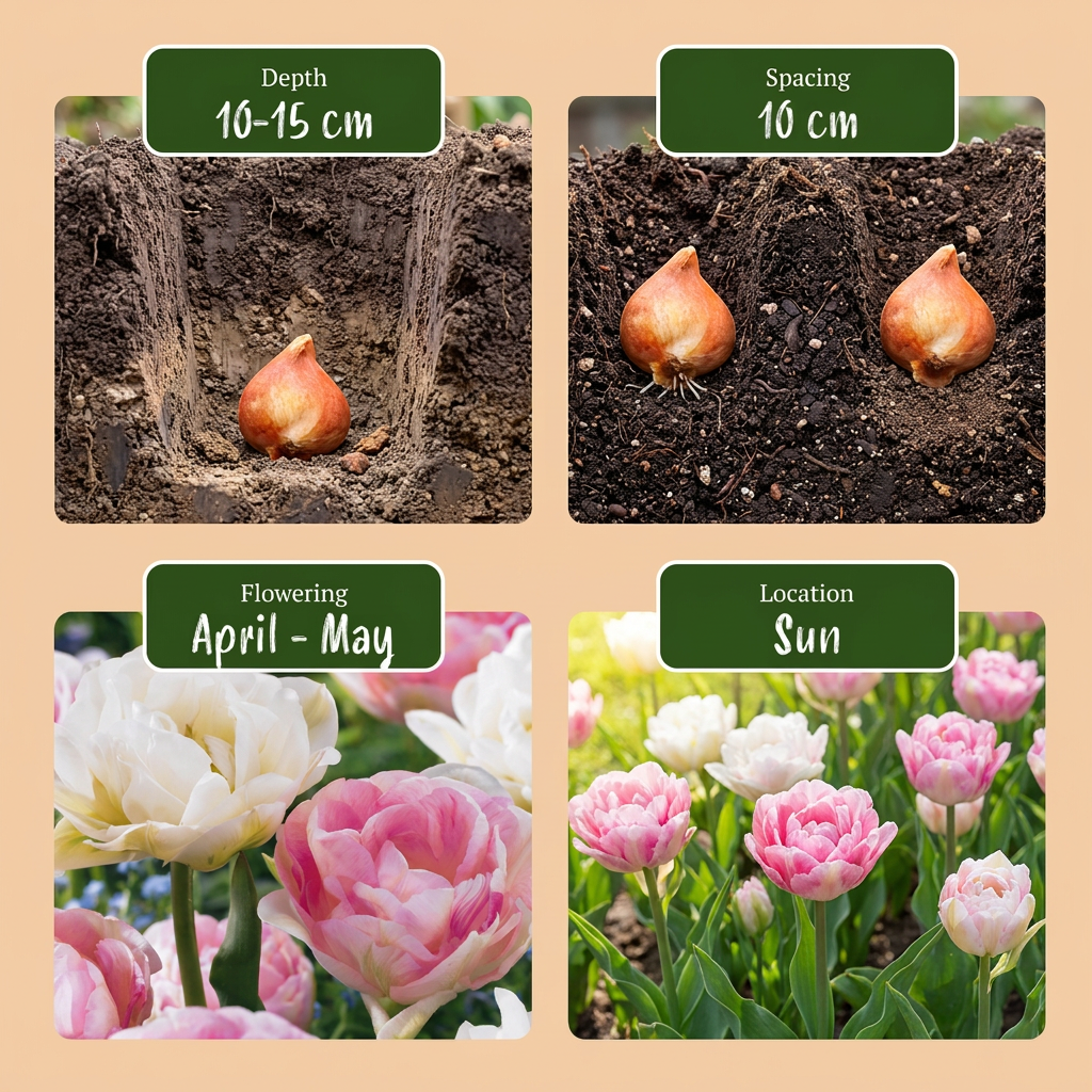 96x Tulipa Double Sensation - Tulipe double 'Double Sensation' - Divers - Floraison printanière - Calibre 11/12