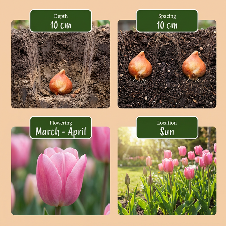 500x Bulb Garden Pink - Jardin de bulbes rose - Divers - Floraison estivale - Calibre 10/12
