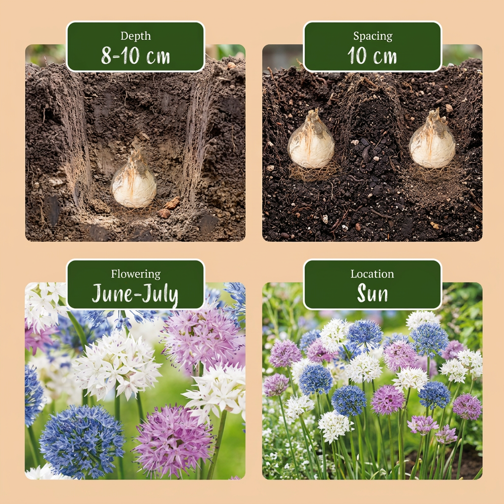120x Allium Buzzing Beauties - Ail ornemental Buzzing Beauties - Divers - Floraison estivale - Calibre 6/7