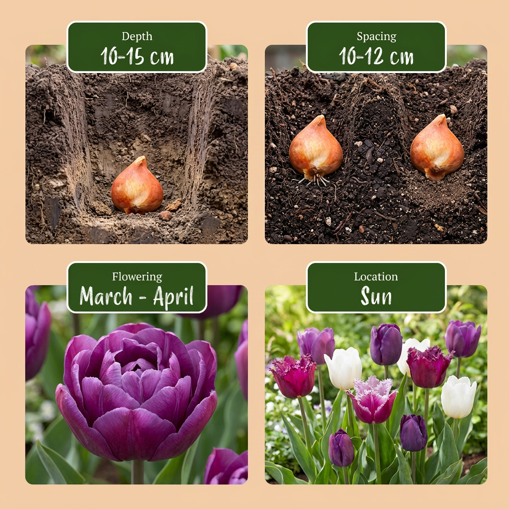 280x Tulipa Blueberry mix - Tulipe Blueberry mix - Divers - Floraison printanière - Calibre 11/12