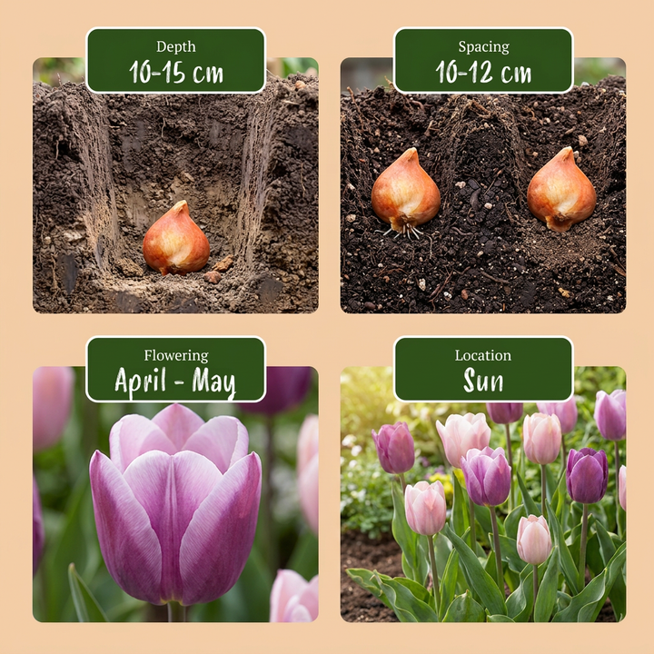 96x Tulipa Macron mix - Tulipe Macron mix - Divers - Floraison printanière - Calibre 11/12