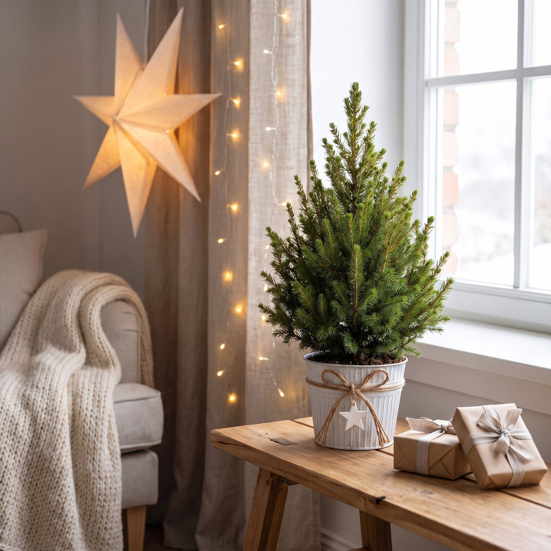 Picea glauca Conica Dwarf Alberta Spruce Christmas trees, 65cm tall in Ø17cm pot, image 3