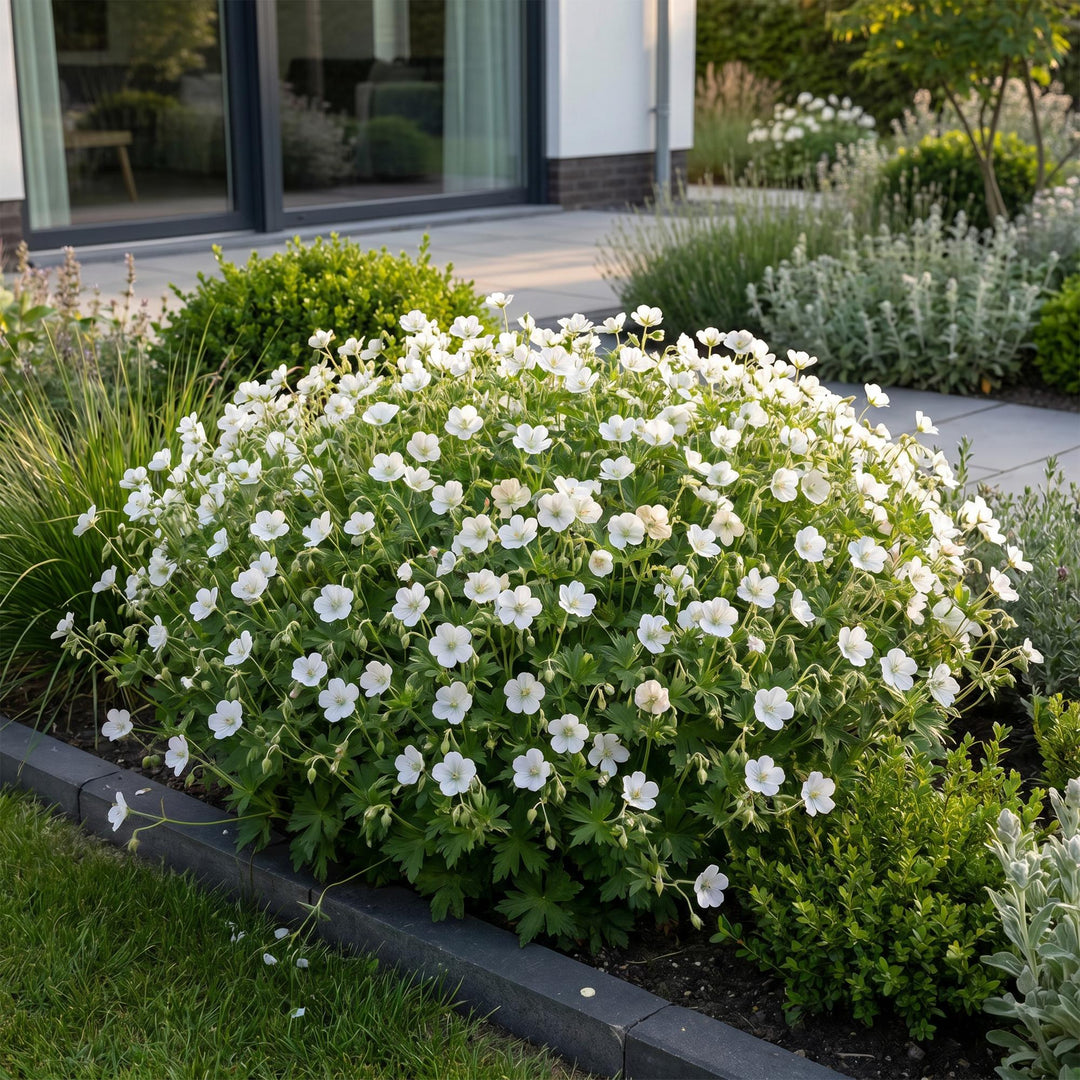 24 Geranium sanguineum 'Album' white cranesbill plants in 11cm pots - view 6