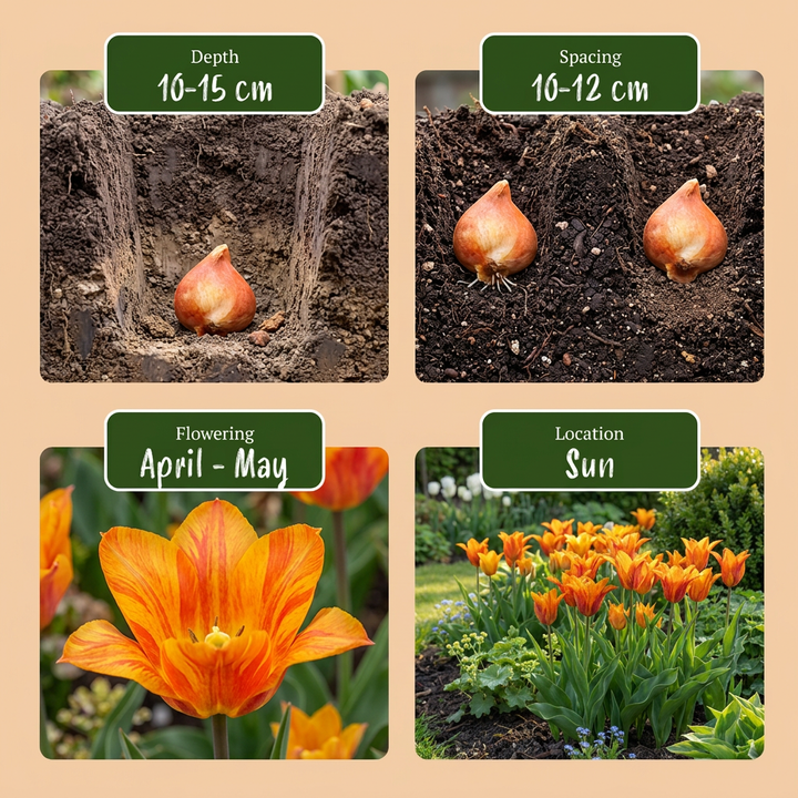 Tulipa Vendeeglobe yellow tulip bulbs, pack of 96, image 4