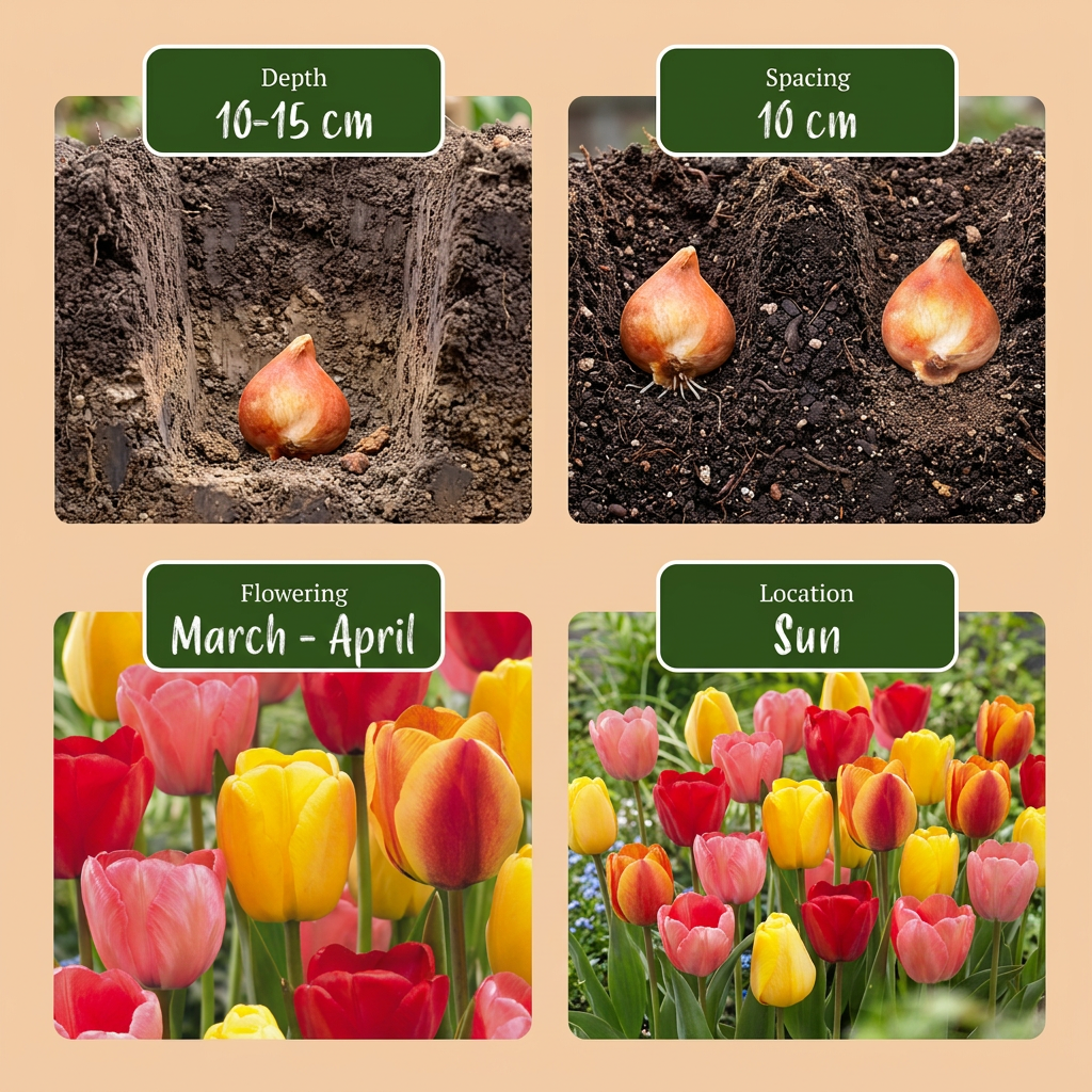 320x Tulipa Darwin Hybride mix - Tulipe hybride Darwin en mélange - Divers - Floraison printanière - Calibre 10/12